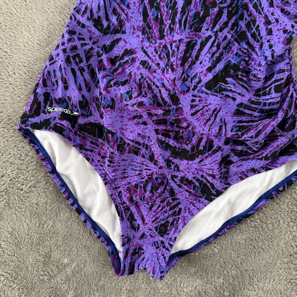 Speedo Purple One Piece Swimsuit Women's size 6 Modest